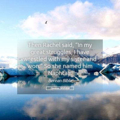 Picture 05 - Genesis 30:8 BSB - Then Rachel said, “In my great struggles, I - Bible Verse Picture