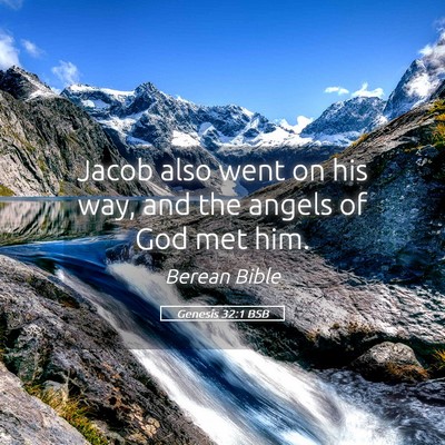 Picture 05 - Genesis 32:1 BSB - Jacob also went on his way, and the angels of God - Bible Verse Picture