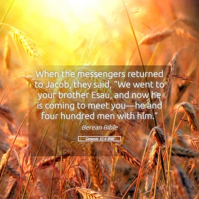 Picture 05 - Genesis 32:6 BSB - When the messengers returned to Jacob, they said, - Bible Verse Picture