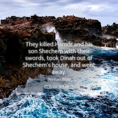 Picture 05 - Genesis 34:26 BSB - They killed Hamor and his son Shechem with their - Bible Verse Picture