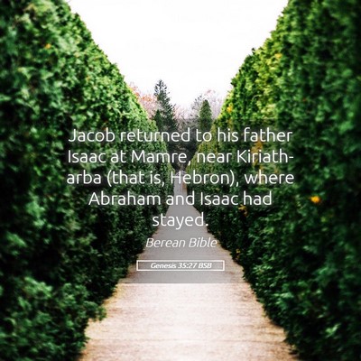 Picture 05 - Genesis 35:27 BSB - Jacob returned to his father Isaac at Mamre, near - Bible Verse Picture