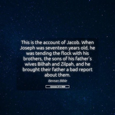 Picture 05 - Genesis 37:2 BSB - This is the account of Jacob. When Joseph was - Bible Verse Picture
