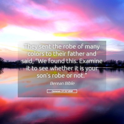 Picture 05 - Genesis 37:32 BSB - They sent the robe of many colors to their father - Bible Verse Picture
