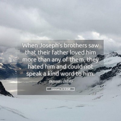Picture 05 - Genesis 37:4 BSB - When Joseph’s brothers saw that their father - Bible Verse Picture
