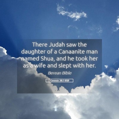 Picture 05 - Genesis 38:2 BSB - There Judah saw the daughter of a Canaanite man - Bible Verse Picture