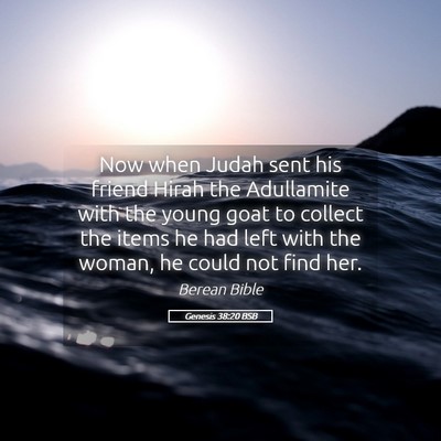 Picture 05 - Genesis 38:20 BSB - Now when Judah sent his friend Hirah the - Bible Verse Picture