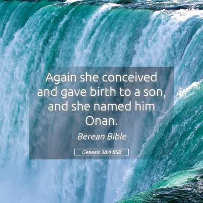 Picture 05 - Genesis 38:4 BSB - Again she conceived and gave birth to a son, and - Bible Verse Picture