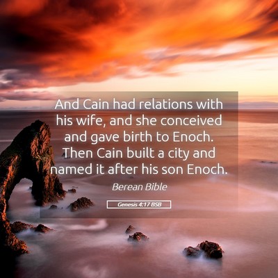 Picture 05 - Genesis 4:17 BSB - And Cain had relations with his wife, and she - Bible Verse Picture