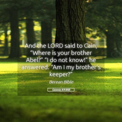 Picture 05 - Genesis 4:9 BSB - And the LORD said to Cain, “Where is your - Bible Verse Picture