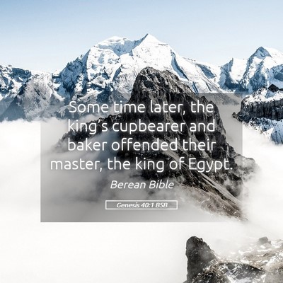 Picture 05 - Genesis 40:1 BSB - Some time later, the king’s cupbearer and baker - Bible Verse Picture