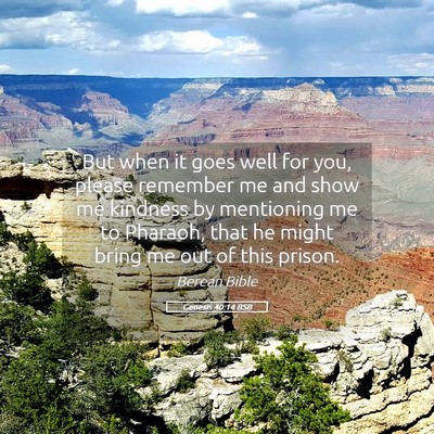 Picture 05 - Genesis 40:14 BSB - But when it goes well for you, please remember me - Bible Verse Picture