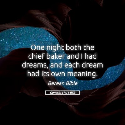 Picture 05 - Genesis 41:11 BSB - One night both the chief baker and I had dreams, - Bible Verse Picture