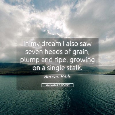 Picture 05 - Genesis 41:22 BSB - In my dream I also saw seven heads of grain, - Bible Verse Picture