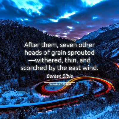 Picture 05 - Genesis 41:23 BSB - After them, seven other heads of grain - Bible Verse Picture