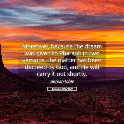 Picture 05 - Genesis 41:32 BSB - Moreover, because the dream was given to Pharaoh - Bible Verse Picture