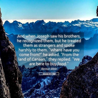 Picture 05 - Genesis 42:7 BSB - And when Joseph saw his brothers, he recognized - Bible Verse Picture