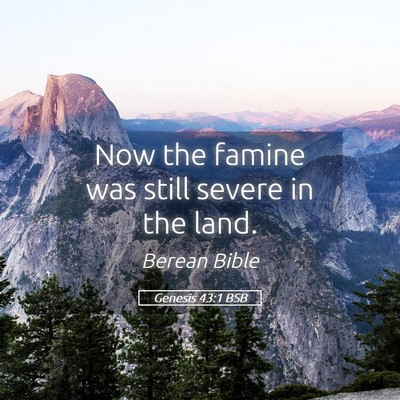 Picture 05 - Genesis 43:1 BSB - Now the famine was still severe in the - Bible Verse Picture