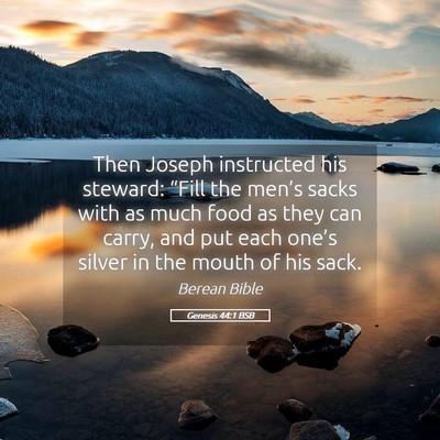 Picture 05 - Genesis 44:1 BSB - Then Joseph instructed his steward: “Fill the - Bible Verse Picture