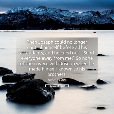 Picture 05 - Genesis 45:1 BSB - Then Joseph could no longer control himself - Bible Verse Picture