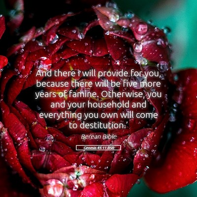 Picture 05 - Genesis 45:11 BSB - And there I will provide for you, because there - Bible Verse Picture