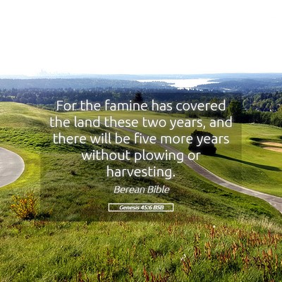 Picture 05 - Genesis 45:6 BSB - For the famine has covered the land these two - Bible Verse Picture