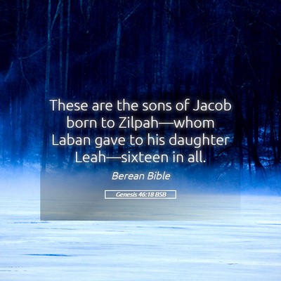 Picture 05 - Genesis 46:18 BSB - These are the sons of Jacob born to Zilpah—whom - Bible Verse Picture