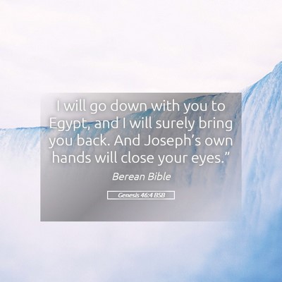 Picture 05 - Genesis 46:4 BSB - I will go down with you to Egypt, and I will - Bible Verse Picture