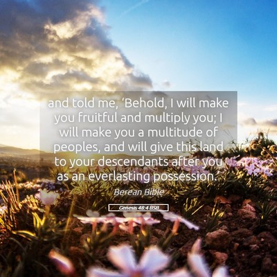 Picture 05 - Genesis 48:4 BSB - and told me, ‘Behold, I will make you fruitful - Bible Verse Picture