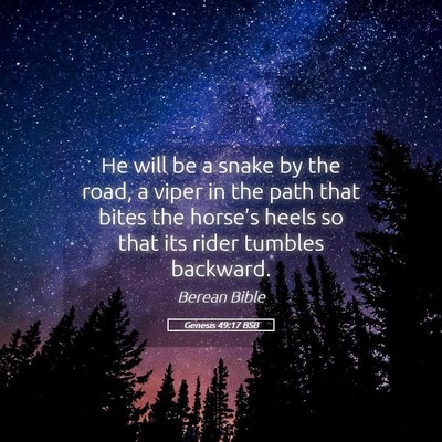 Picture 05 - Genesis 49:17 BSB - He will be a snake by the road, a viper in the - Bible Verse Picture
