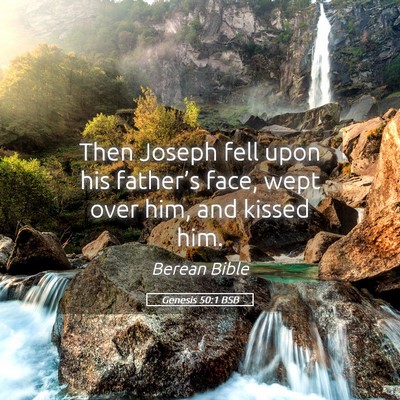 Picture 05 - Genesis 50:1 BSB - Then Joseph fell upon his father’s face, wept - Bible Verse Picture