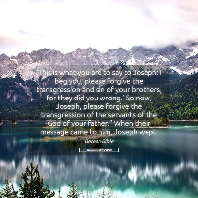 Picture 05 - Genesis 50:17 BSB - ‘This is what you are to say to Joseph: I beg - Bible Verse Picture