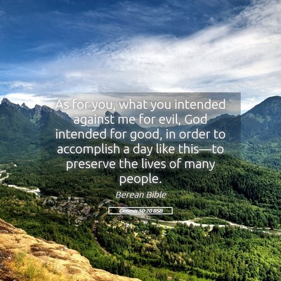 Picture 05 - Genesis 50:20 BSB - As for you, what you intended against me for - Bible Verse Picture