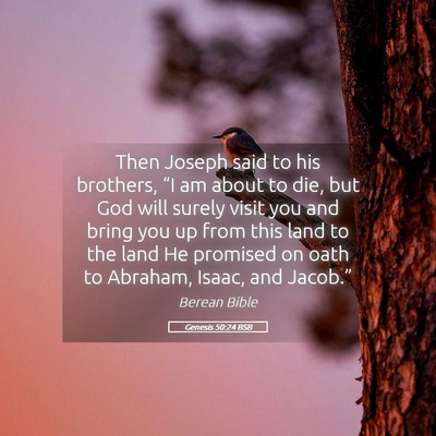 Picture 05 - Genesis 50:24 BSB - Then Joseph said to his brothers, “I am about - Bible Verse Picture
