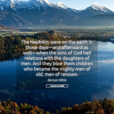 Picture 05 - Genesis 6:4 BSB - The Nephilim were on the earth in those - Bible Verse Picture