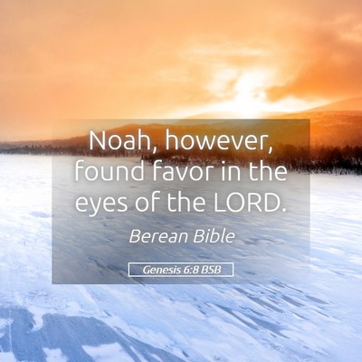 Picture 05 - Genesis 6:8 BSB - Noah, however, found favor in the eyes of the - Bible Verse Picture