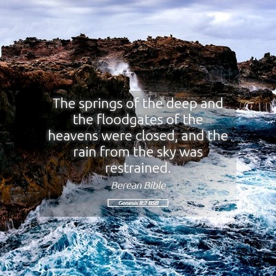 Picture 05 - Genesis 8:2 BSB - The springs of the deep and the floodgates of the - Bible Verse Picture