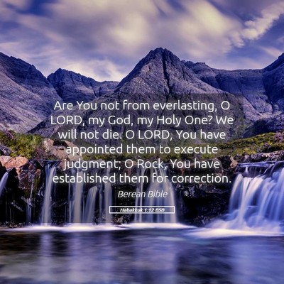 Picture 05 - Habakkuk 1:12 BSB - Are You not from everlasting, O LORD, my God, my - Bible Verse Picture