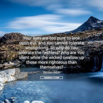 Picture 05 - Habakkuk 1:13 BSB - Your eyes are too pure to look upon evil, and You - Bible Verse Picture