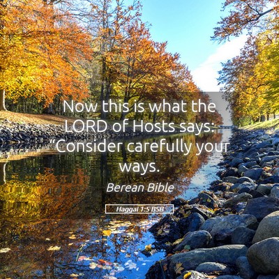 Picture 05 - Haggai 1:5 BSB - Now this is what the LORD of Hosts says: - Bible Verse Picture