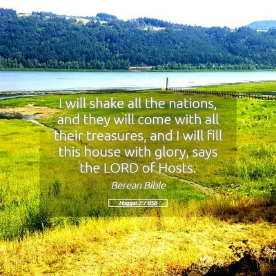 Picture 05 - Haggai 2:7 BSB - I will shake all the nations, and they will come - Bible Verse Picture