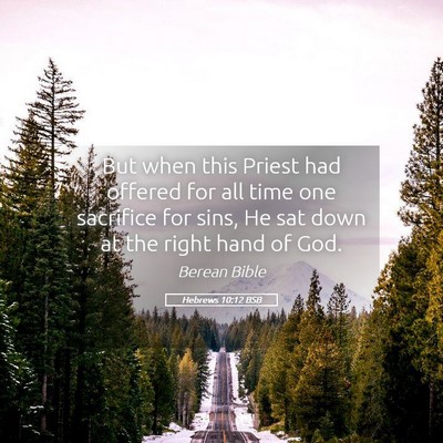 Picture 05 - Hebrews 10:12 BSB - But when this Priest had offered for all time one - Bible Verse Picture