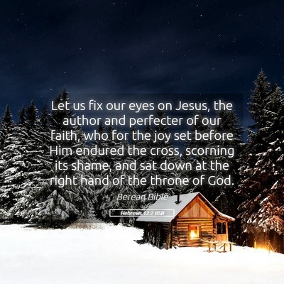 Picture 05 - Hebrews 12:2 BSB - Let us fix our eyes on Jesus, the author and - Bible Verse Picture