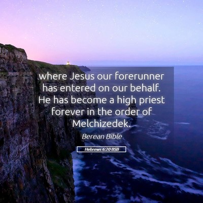 Picture 05 - Hebrews 6:20 BSB - where Jesus our forerunner has entered on our - Bible Verse Picture