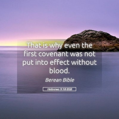 Picture 05 - Hebrews 9:18 BSB - That is why even the first covenant was not put - Bible Verse Picture