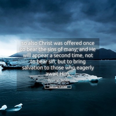 Picture 05 - Hebrews 9:28 BSB - so also Christ was offered once to bear the sins - Bible Verse Picture