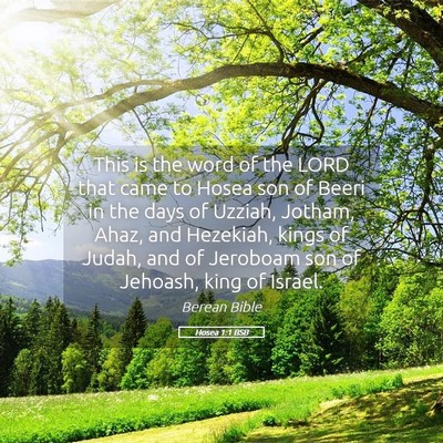 Picture 05 - Hosea 1:1 BSB - This is the word of the LORD that came to Hosea - Bible Verse Picture