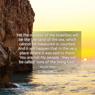 Picture 05 - Hosea 1:10 BSB - Yet the number of the Israelites will be like the - Bible Verse Picture