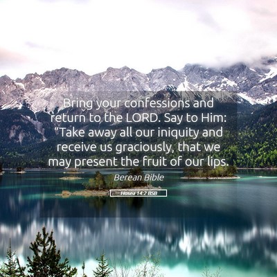 Picture 05 - Hosea 14:2 BSB - Bring your confessions and return to the LORD. - Bible Verse Picture