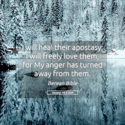Picture 05 - Hosea 14:4 BSB - I will heal their apostasy; I will freely love - Bible Verse Picture