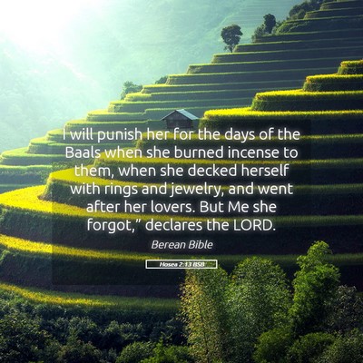 Picture 05 - Hosea 2:13 BSB - I will punish her for the days of the Baals when - Bible Verse Picture